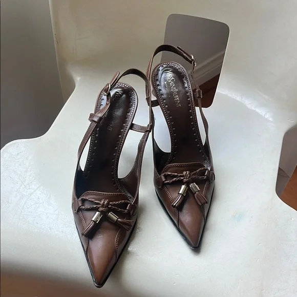 Brown Yves Saint Laurent Heel - Picture 1 of 8